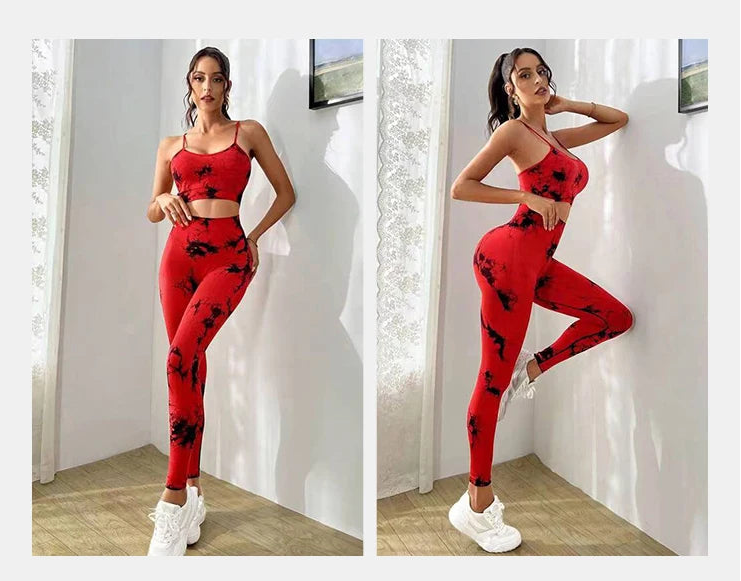Set Yoga Tie-Dye Senza Cuciture