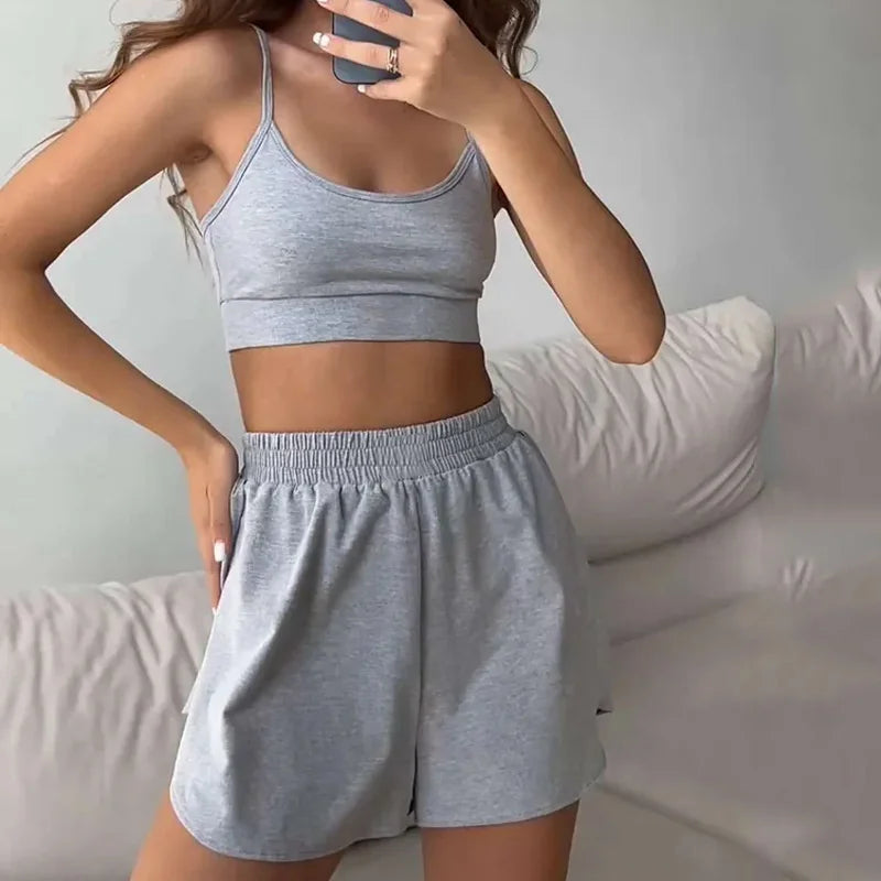 Top Corto + Shorts Coordinati Sportivi