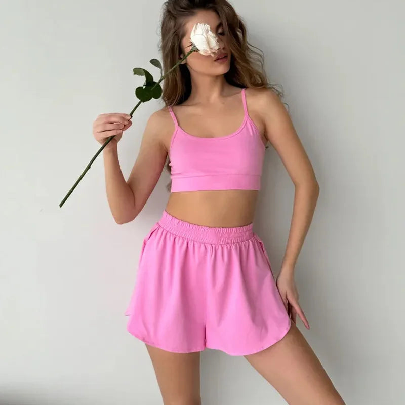 Top Corto + Shorts Coordinati Sportivi